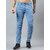 Meghz Light Blue Slim Fit Mid Rise Ankle Length Jeans
