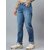 Meghz Light Blue Slim Fit Mid Rise Ankle Length Jeans