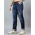 Meghz Dark Blue Slim Fit Mid Rise Ankle Length Jeans
