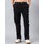 Men's Black Cargo Pants with Multiple Pockets, Straight Fit, Casual Utility Trousers