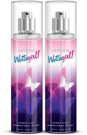 Layer'r Women WottaGirl Amber Kiss Fragrant Body Splash | Long Lasting Liquid Fragrance (135Ml) (Pack Of 2)