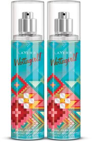 Layer'r Wottagirl Pure Paradise Fragrant Body Splash for Women | Long Lasting Fragrance (135ml) (Pack of 2)