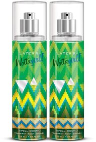 Layer'r Wottagirl Spell Bound Fragrant Body Splash for Women | Long Lasting Fragrance (135ml) (Pack of 2)