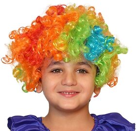 Black Curly Afro Funky Malinga Wig For Disco/Party Props/Party Favours -Black, For Boys & Girls