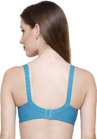 ZIVOK (Pack of 2) Women Full Coverage Lightly Padded Bra (Pink, Green)