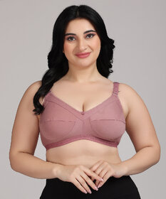 ZIVOK Women Minimizer Non Padded Bra (Pink)