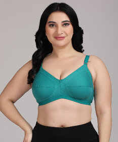 ZIVOK Women Full Coverage Lightly Padded Bra (Green)