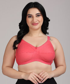 ZIVOK Women Full Coverage Lightly Padded Bra (Pink)