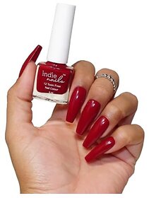 Nail Polish 12-Free Formula Quick Dry Long-Lasting Chip Resistant High Glossy Shine Vegan Made in India Nail Paint For Women 5ml (Fine Wine 5ml)