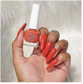 Nail Polish Sunset Orange Long-Lasting High-Shine Finish | Chip-Resistant and Quick-Drying Formula | Vegan and 12-Free Nail Paint For Women Professional-Quality Manicure 5ml