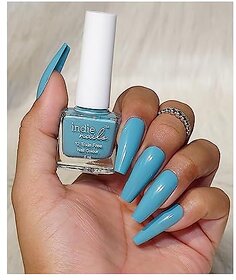 Nail Polish Blissful Blue - Soft Blue Shade Long-Lasting High-Shine Finish | Chip-Resistant and Quick-Drying Formula | Vegan and 12-Free Nail Paint For Women Professional-Quality Manicure 5ml