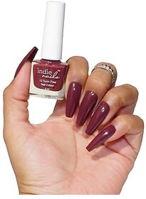 Nail Polish 12-Free Formula Quick Dry Long-Lasting Chip Resistant High Glossy Shine Vegan Made in India Nail Paint For Women 5ml (Paw Print - Maroon 5ml)