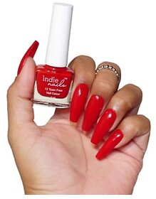 Nail Polish 12-Free Formula Quick Dry Long-Lasting Chip Resistant High Glossy Shine Vegan Made in India Nail Paint For Women 5ml (Blood Rush - Blood Red 5ml)
