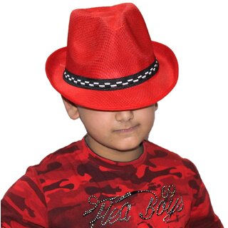 Kaku Fancy Dresses Red Color Hat Costume Accesory -Red, Free Size, For Unisex