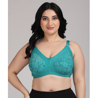 ZIVOK Women Full Coverage Lightly Padded Bra (Green)