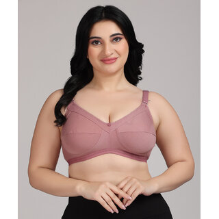 ZIVOK Women Minimizer Non Padded Bra (Pink)