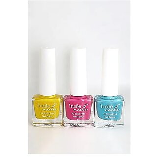 Nail Polish Set for Women | Long-Lasting High Glossy Shine Nail Paint Combo | Vegan and Cruelty-Free | 3 Bright Vibrant Shades | Quick Dry Nail Polish Set (Loud and Clear - Combos of 3)