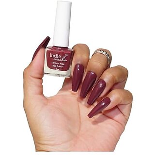 Nail Polish 12-Free Formula Quick Dry Long-Lasting Chip Resistant High Glossy Shine Vegan Made in India Nail Paint For Women 5ml (Paw Print - Maroon 5ml)