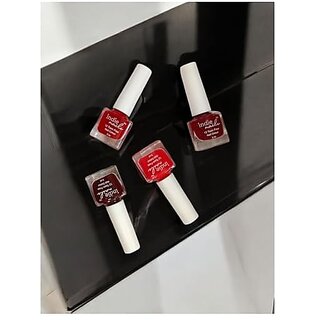 Nail Polish 12-Free Formula Quick Dry Long-Lasting Chip Resistant High Glossy Shine Vegan Made in India Nail Paint For Women 5ml (Red Affair Pack of 4)