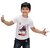 Kaku Fancy Dresses Printed White Holi T-Shirt for Boys & Girls | White Tshirt for Holi | Colorful Holi Tshirt