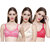 ZIVOK (Pack of 3) Women Full Coverage Non Padded Bra (Red, Beige)