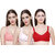 ZIVOK (Pack of 3) Women Full Coverage Lightly Padded Bra (Red, Pink)