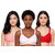ZIVOK (Pack of 3) Women Full Coverage Non Padded Bra (Multicolor)