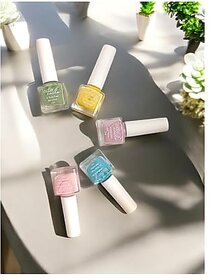 Nail Polish Set for Women | 12-Free Vegan Cruelty-Free Quick Dry Long Lasting High Gloss Chip Resistant | Nail Paint Combo Set for Women | Set of 5 Blush Skies and Greens