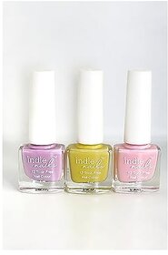 Nail Polish Set for Women | Long-Lasting High Glossy Shine Nail Paint Combo | Vegan and Cruelty-Free | 3 Bright Vibrant Shades | Quick Dry Nail Polish Set (Pretty Pastels - Baby Pink Purple (BTS) Light Yellow Combo Pack of 3)