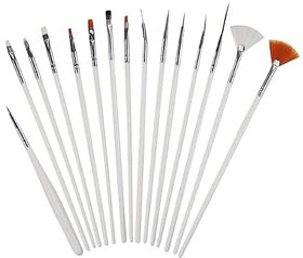 15pcs Kids Nail Art Brushes Nail Art Kit by Indie Nails Nail Art Design Painting and Drawing UV Polish Brush Tool Kit Nail Art Kit for Kids