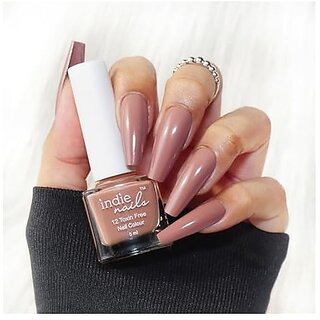 Nail Polish 12-Free Formula Quick Dry Long-Lasting Chip Resistant High Glossy Shine Vegan Made in India Nail Paint For Women 5ml (Cutting Chai - Nude 5ml)