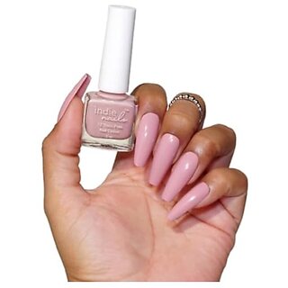 Nail Polish 12-Free Formula Quick Dry Long-Lasting Chip Resistant High Glossy Shine Vegan Made in India Nail Paint For Women 5ml (Fussy Beige - French Base 5ml)