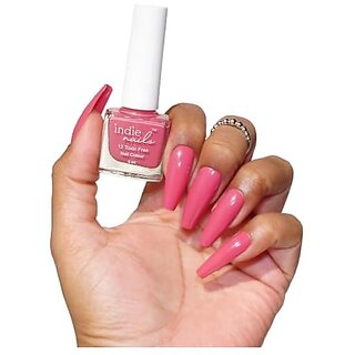 Nail Polish 12-Free Formula Quick Dry Long-Lasting Chip Resistant High Glossy Shine Vegan Made in India Nail Paint For Women 5ml (Moody - Pink Pastels/Nude 5ml)