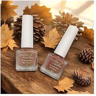 Nail Polish Set for Women | Long-Lasting High Shine Nail Paint Combo | Vegan and Cruelty-Free | 3 Bright Vibrant Shades | Quick Dry Nail Polish Set (Chai aur Coffee Pack of 2)