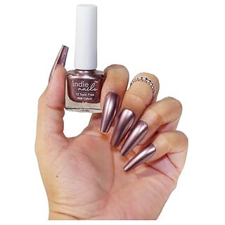 Nail Polish Proud Dusky - Pink Mauve Metallic Finish Long-Lasting High-Shine Finish | Chip-Resistant and Quick-Drying Formula | Vegan and 12-Free Nail Paint For Women 5ml