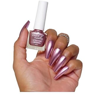 Nail Polish Misty Rose - Rosegold Pink Metallic Finish Long-Lasting High-Shine Finish | Chip-Resistant and Quick-Drying Formula | Vegan and 12-Free Nail Paint For Women 5ml