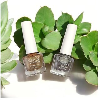 Nail Polish Set for Women  12-Free Vegan Cruelty-Free Quick Dry Long Lasting High Gloss Chip Resistant  Nail Paint Combo Set for Women  Made in India Set of 2 Gold and Silver
