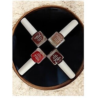 Nail Polish 12-Free Formula Quick Dry Long-Lasting Chip Resistant High Glossy Shine Vegan Made in India Nail Paint For Women 5ml (Roar and Rosxc3xa9 Pack of 4)