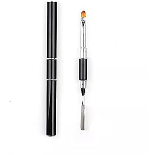 Dual-Ended Polygel Brush and Picker 2-in-1 Gel Nail Tool for PolyGel UV Gel and Acrylic Nail Extensions