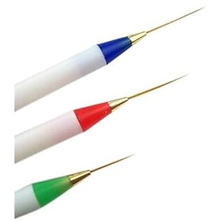 Nail Art Liner Brushes 3Pcs Painting Nail Art Brush Set Nail Dotting Drawing Tool for Long Lines Thin Details Fine Drawing Sizes and Mandala Art Nail Art for Kids