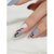 Press On Nails Long Almond Shape 24 Pcs Matte Blue and Pink Leaf Design Fake Nails with Long Lasting Korean Liquid Nail Glue and Nail File  Stick On Nails Art Kit for Women and Girls  Reusable False Nails Extension by Indie Nails