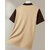 Ausk Mens Off White, Brown Checkered Cotton Blend Polo T-Shirt
