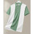 Ausk Mens Light Green, White Checkered Cotton Blend Polo T-Shirt