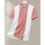 Ausk Mens Pink, White Checkered Cotton Blend Polo T-Shirt