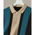 Ausk Mens Black, Teal Blue Checkered Cotton Blend Polo T-Shirt