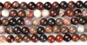 Petrified Wood - Round Beads for Jewellery Making, DIY Art  Craft  Reiki Healing