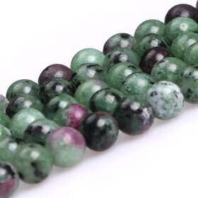 Ruby Zoisite - Round Beads for Jewellery Making, DIY Art  Craft  Reiki Healing