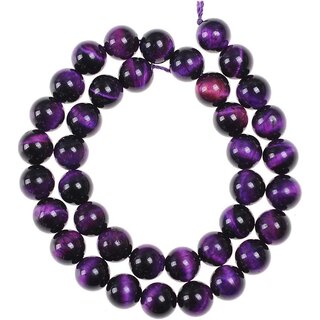 Purple Tiger Eye - Round Beads for Jewellery Making, DIY Art  Craft  Reiki Healing (Synthetic)