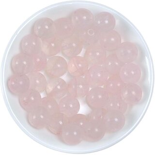 Rose Quartz - Round Beads for Jewellery Making, DIY Art  Craft  Reiki Healing (Synthetic)