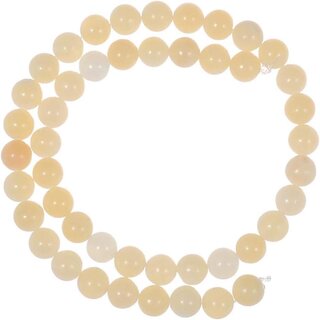 Yellow Calcite Dyed - Round Beads for Jewellery Making, DIY Art  Craft  Reiki Healing